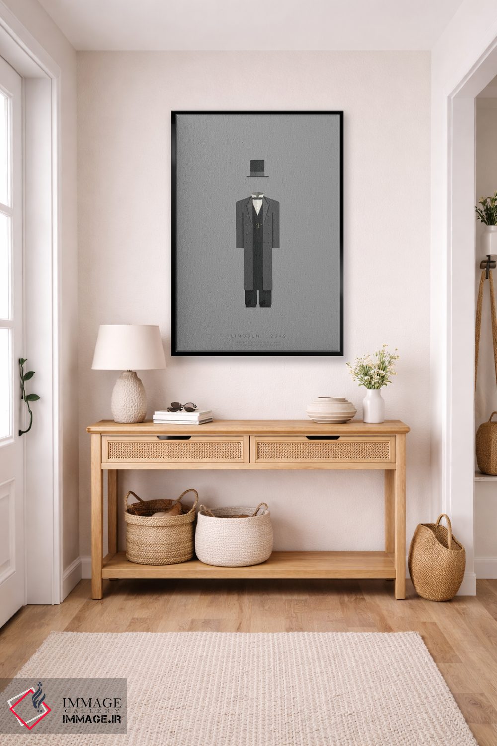 تابلو مینیمال لینکلن اثر فرد بیرچال - D6B