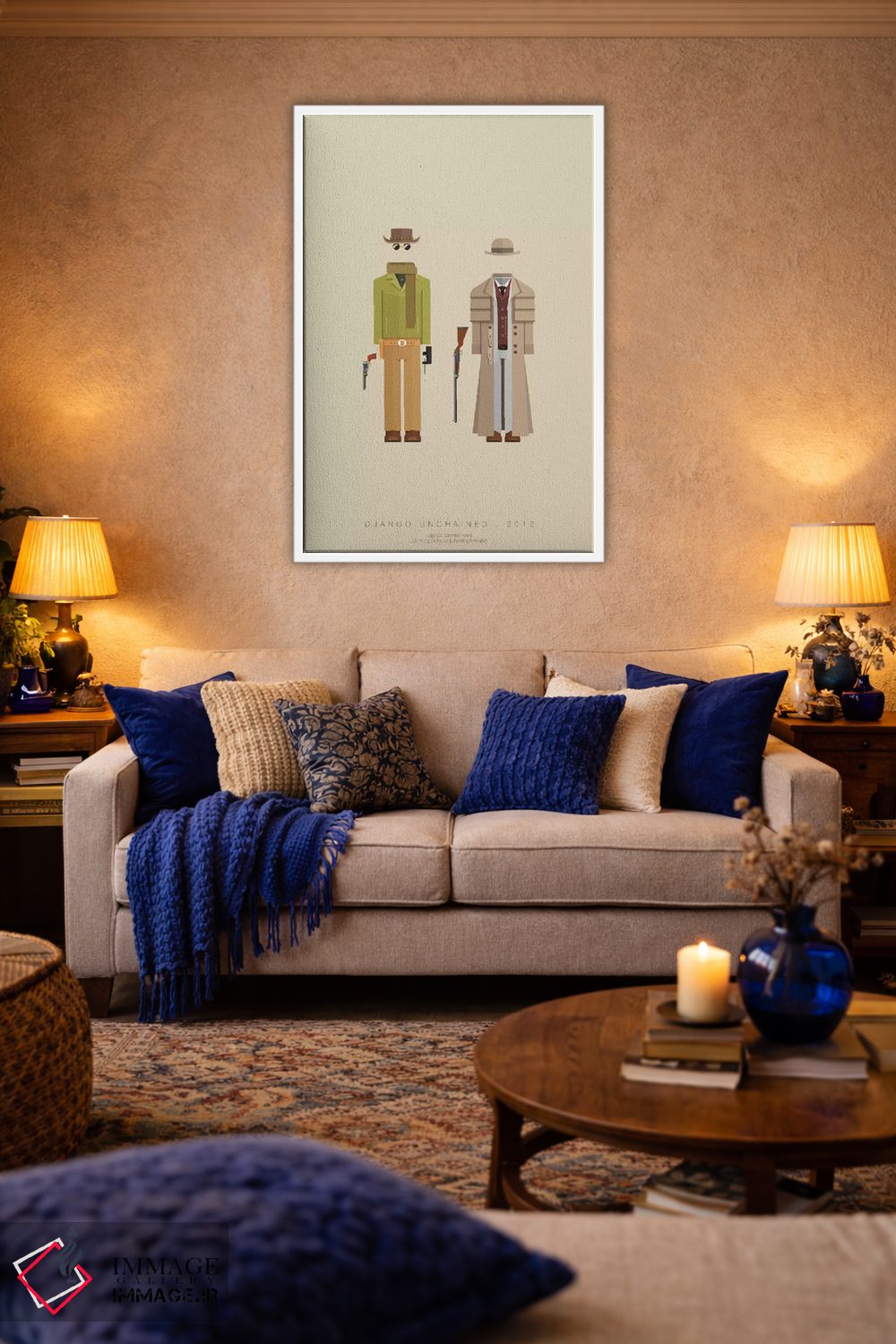 تابلو مینیمال جانگو رها از بند ۲ اثر فرد بیرچال - D2W