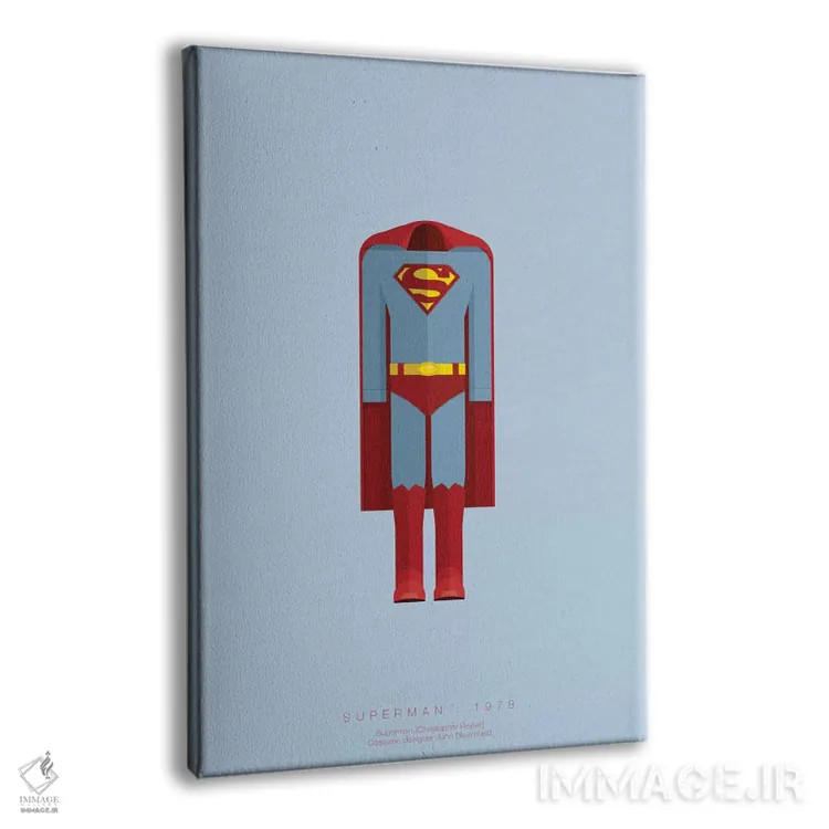 تابلو مینیمال سوپرمن اثر فرد بیرچال - نمای پرسپکتیو محصول