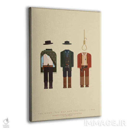 تابلو مینیمال خوب، بد، زشت اثر فرد بیرچال - نمای پرسپکتیو محصول