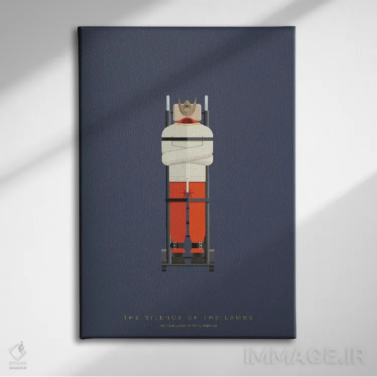 تابلو مینیمال سکوت بره ها اثر فرد بیرچال - نمای روبهرو روی دیوار