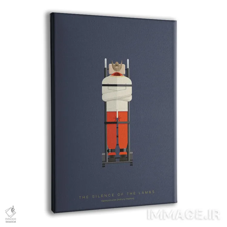 تابلو مینیمال سکوت بره ها اثر فرد بیرچال - نمای پرسپکتیو محصول