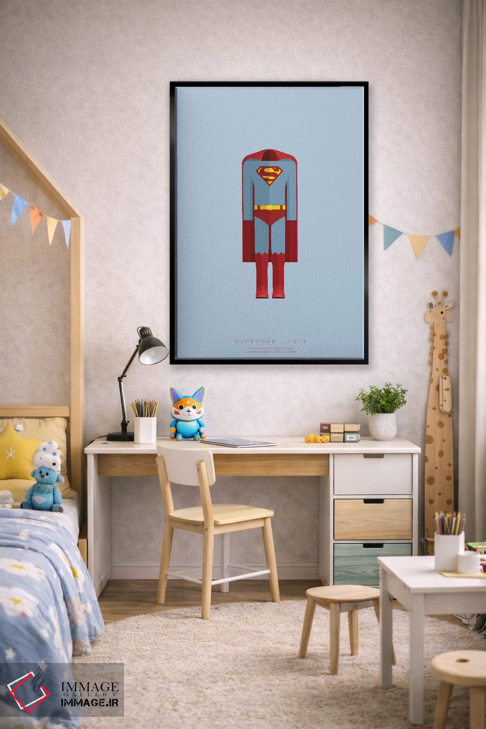 تابلو مینیمال سوپرمن اثر فرد بیرچال - D2B