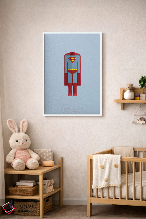 تابلو مینیمال سوپرمن اثر فرد بیرچال - D3W