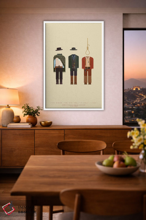 تابلو مینیمال خوب، بد، زشت اثر فرد بیرچال - D2W