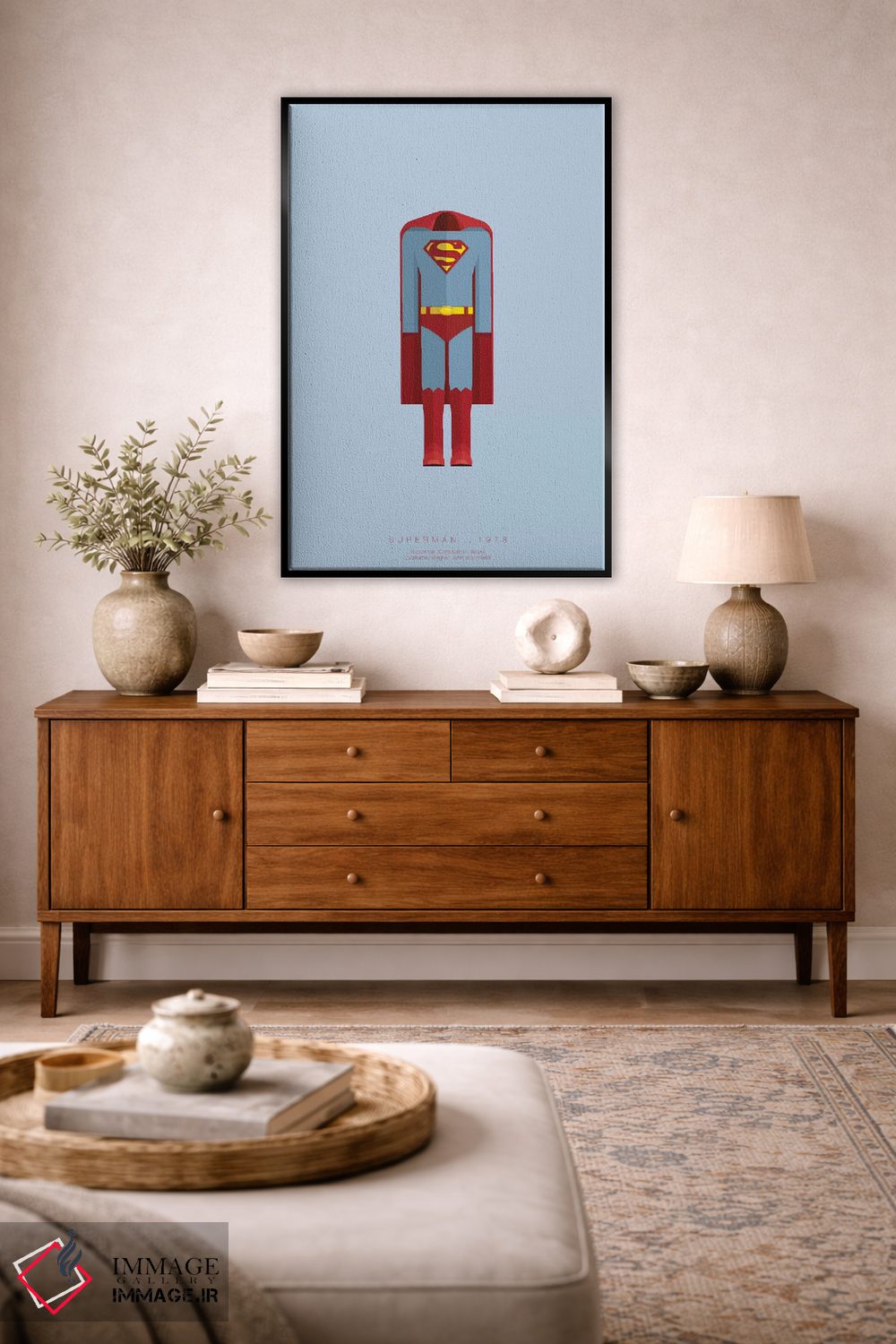تابلو مینیمال سوپرمن اثر فرد بیرچال - D5B