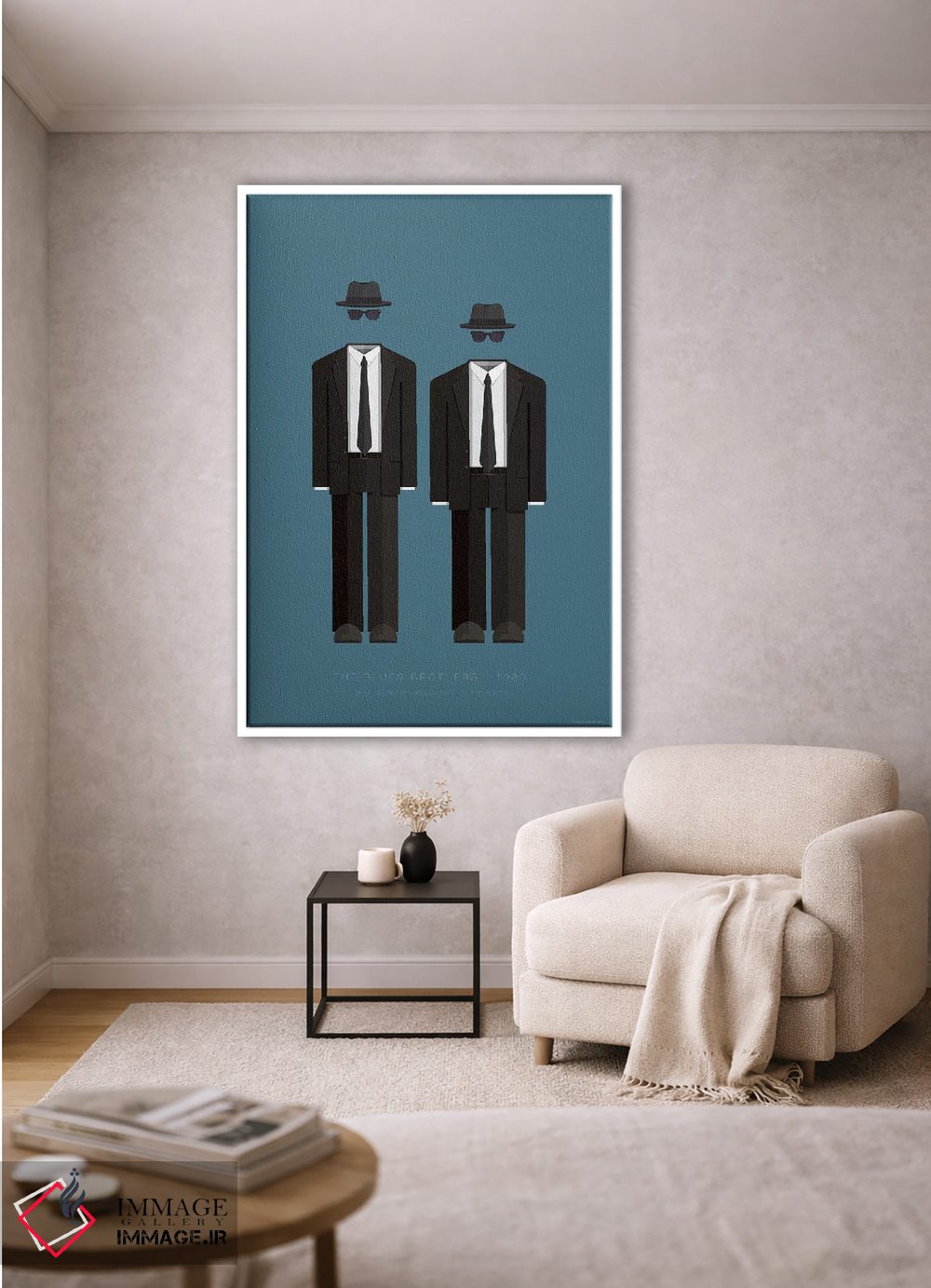 تابلو مینیمال برادران بلوز اثر فرد بیرچال - D1W