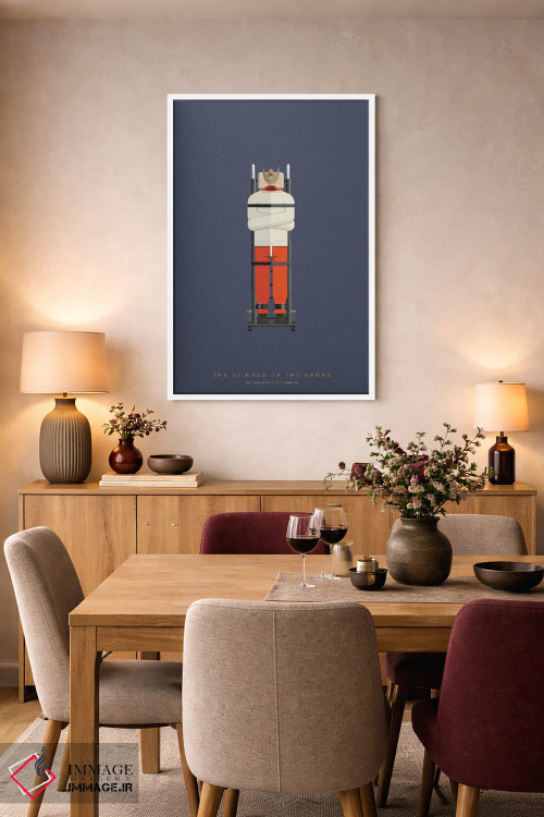 تابلو مینیمال سکوت بره ها اثر فرد بیرچال - D5W