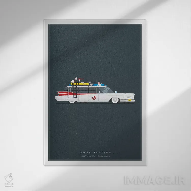 تابلو مینیمال شکارچیان روح اثر فرد بیرچال - نمای قابدار سفید