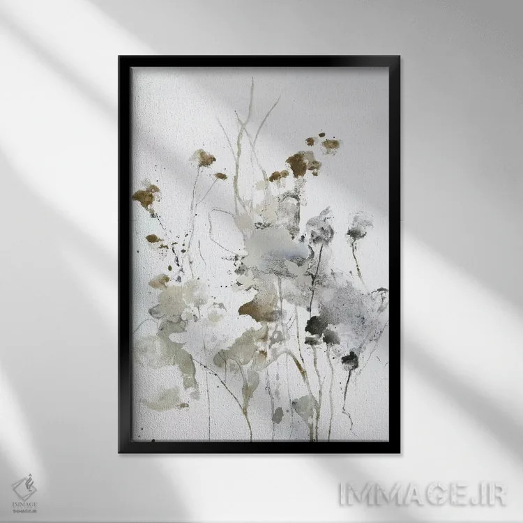 تابلو مینیمال این روزها ۲ اثر دیزاین فابریکن - نمای قابدار مشکی