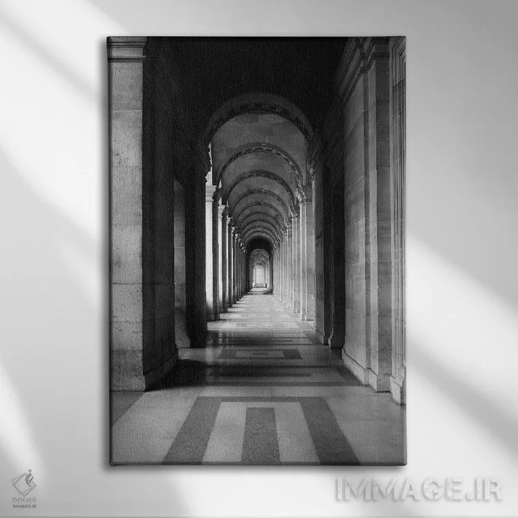 تابلو دکوراتیو معماری ۵ اثر دیزاین فابریکن - نمای روبهرو روی دیوار