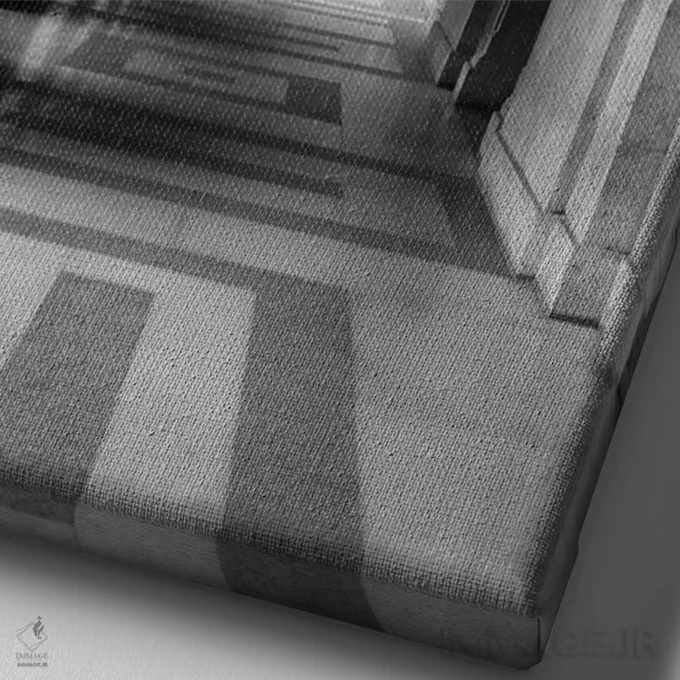 تابلو دکوراتیو معماری ۵ اثر دیزاین فابریکن - نمای نزدیک بافت بوم