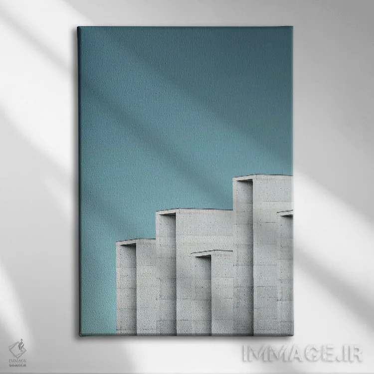 تابلو مدرن معماری ۲ اثر دیزاین فابریکن - نمای روبهرو روی دیوار
