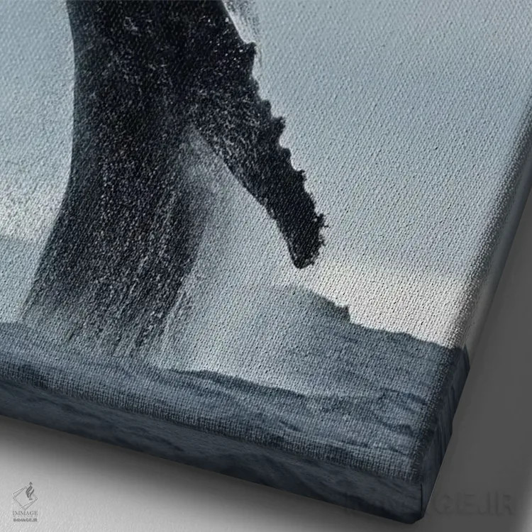 تابلو دکوراتیو ۴۰ تن اثر دیزاین فابریکن - نمای نزدیک بافت بوم