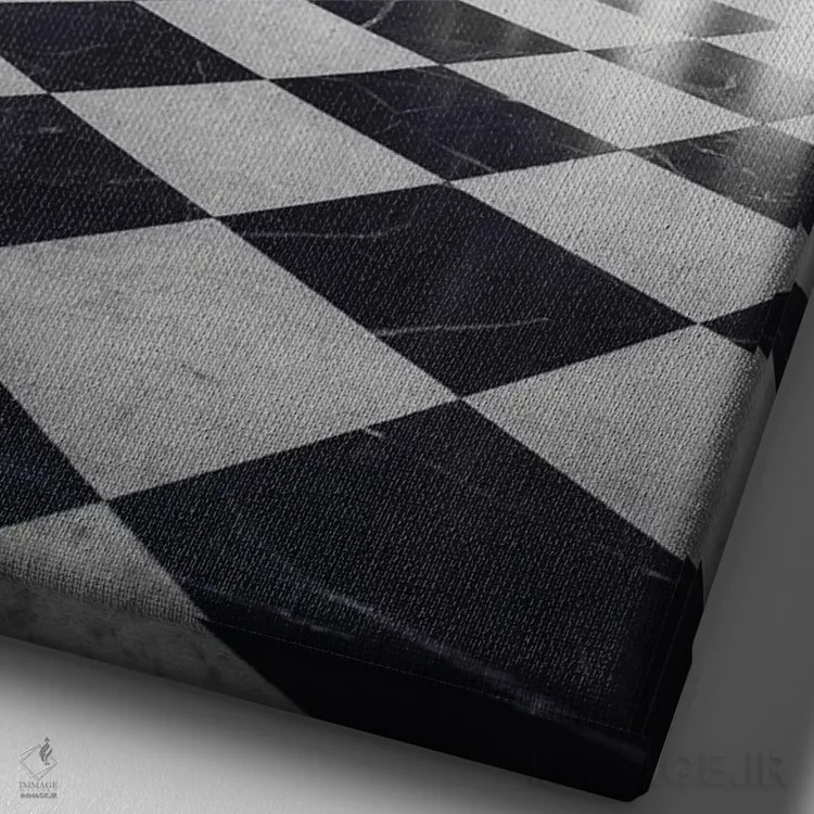 تابلو دکوراتیو معماری ۶ اثر دیزاین فابریکن - نمای نزدیک بافت بوم