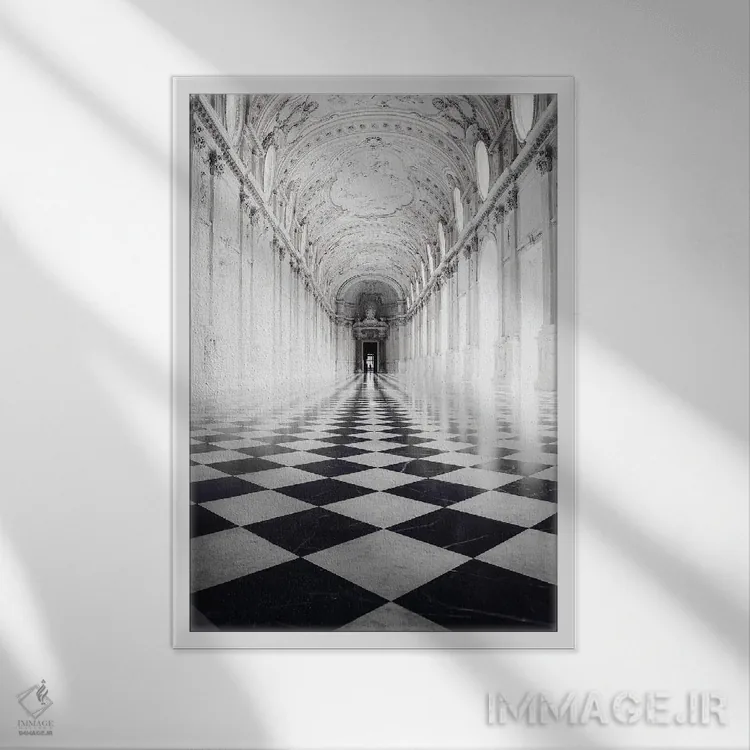 تابلو دکوراتیو معماری ۶ اثر دیزاین فابریکن - نمای قابدار سفید