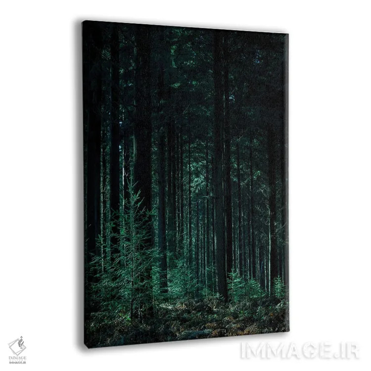 تابلو دکوراتیو سبز تیره اثر دیزاین فابریکن - نمای پرسپکتیو محصول