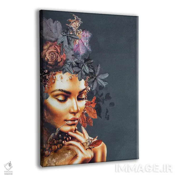 تابلو دکوراتیو مد طلایی ۱ اثر دیزاین فابریکن - نمای پرسپکتیو محصول