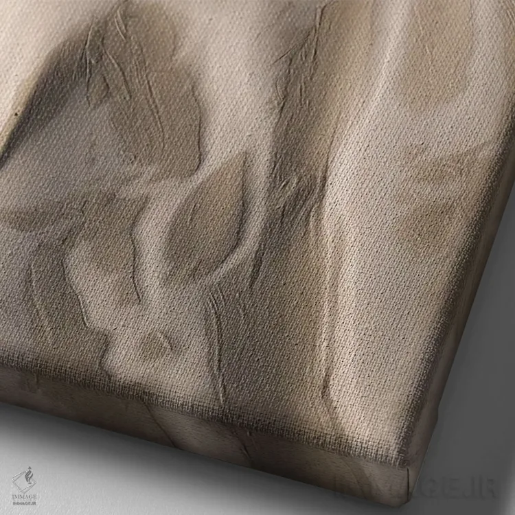 تابلو انتزاعی از بالا ۳ اثر دیزاین فابریکن - نمای نزدیک بافت بوم