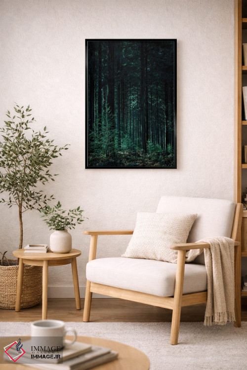 تابلو دکوراتیو سبز تیره اثر دیزاین فابریکن - D1B