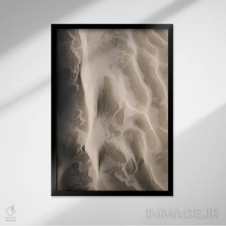 تابلو انتزاعی از بالا ۳ اثر دیزاین فابریکن - نمای قابدار مشکی