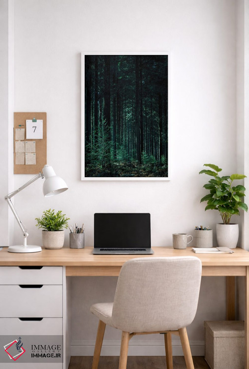 تابلو دکوراتیو سبز تیره اثر دیزاین فابریکن - D2W