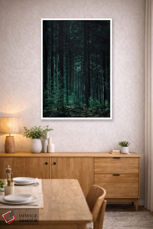 تابلو دکوراتیو سبز تیره اثر دیزاین فابریکن - D3W