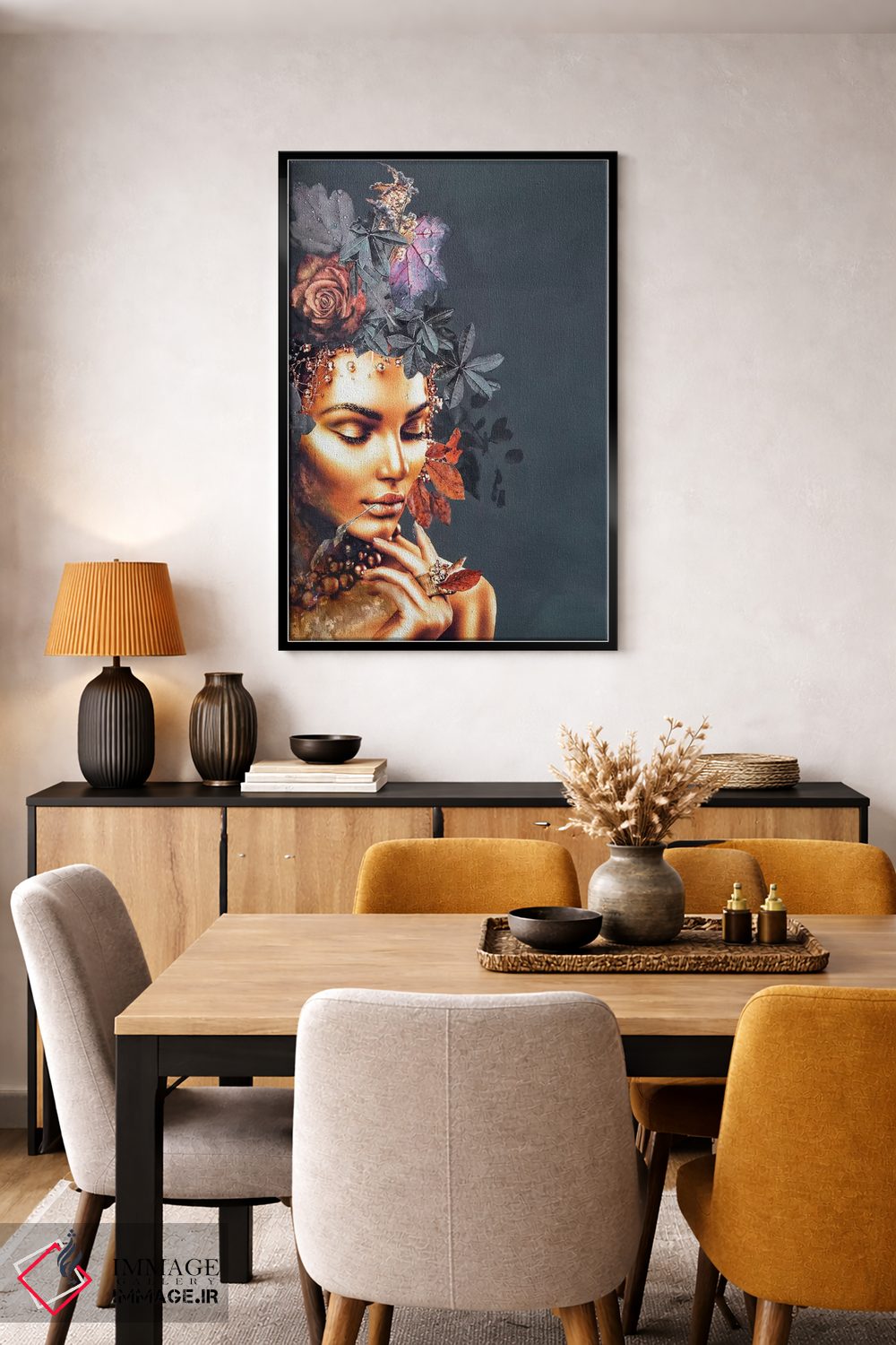 تابلو دکوراتیو مد طلایی ۱ اثر دیزاین فابریکن - D5B