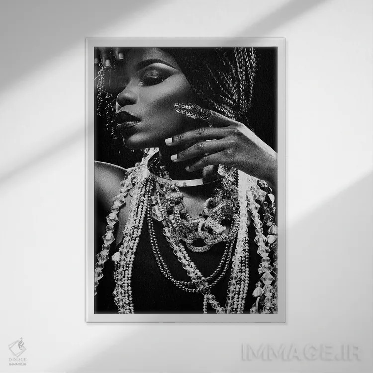 تابلو دکوراتیو درخشش اثر دیزاین فابریکن - نمای قابدار سفید