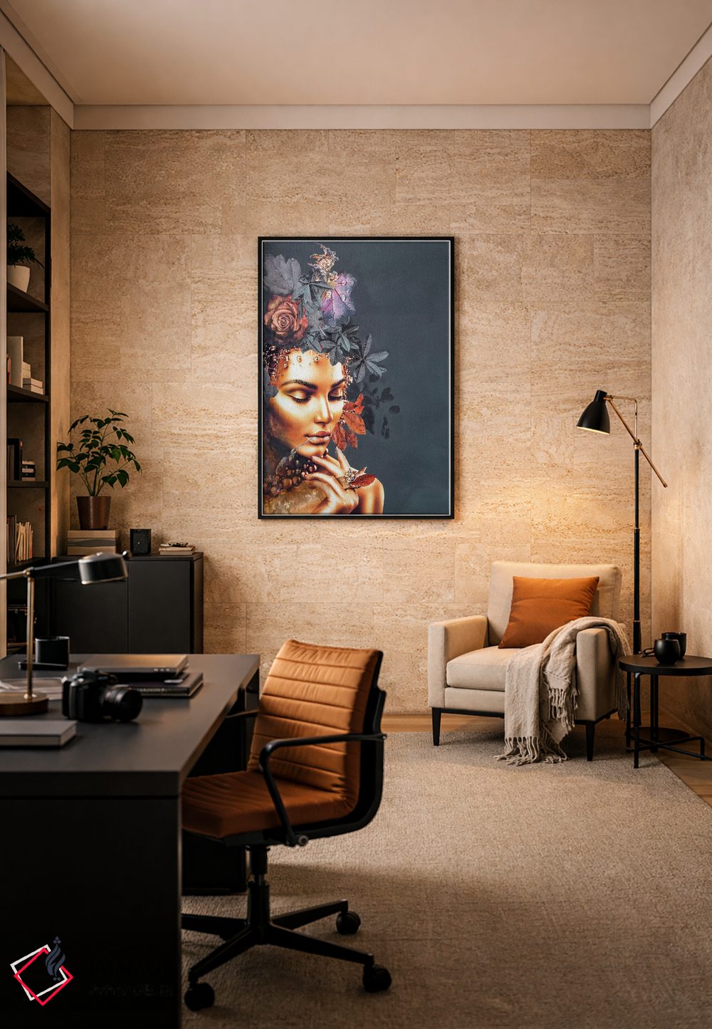 تابلو دکوراتیو مد طلایی ۱ اثر دیزاین فابریکن - D6B