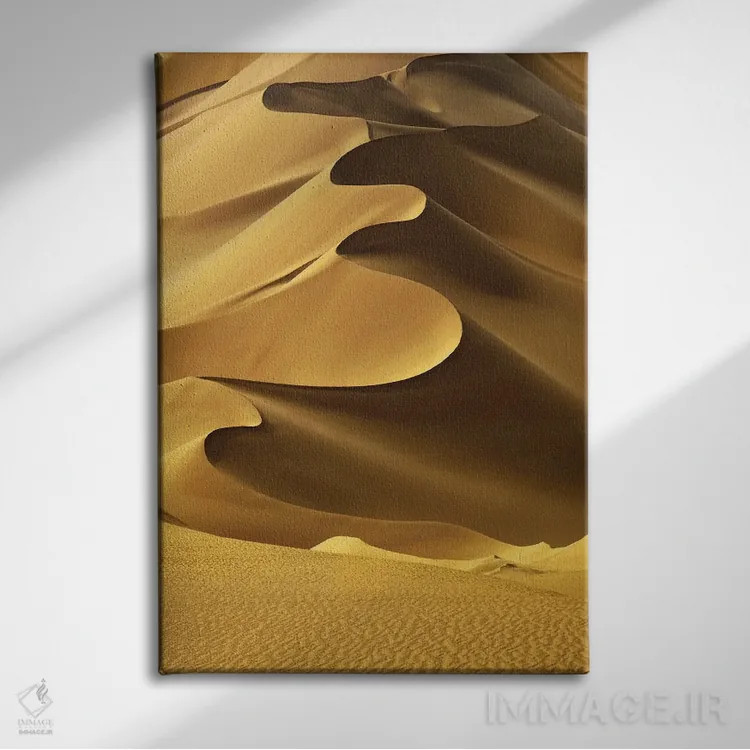 تابلو دکوراتیو در تلماسه ها ۲ اثر دیزاین فابریکن - نمای روبهرو روی دیوار