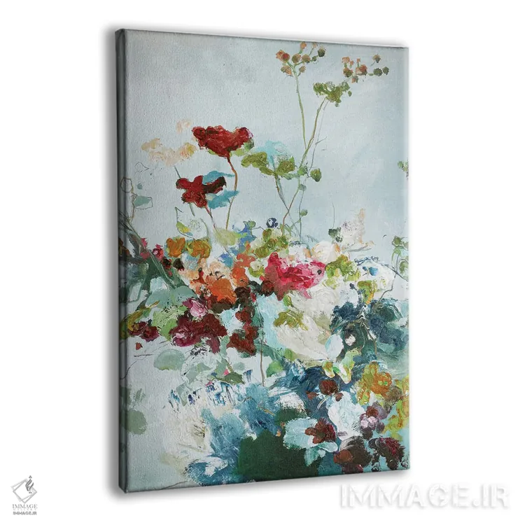 تابلو انتزاعی گل انتزاعی ۱ اثر دیزاین فابریکن - نمای پرسپکتیو محصول