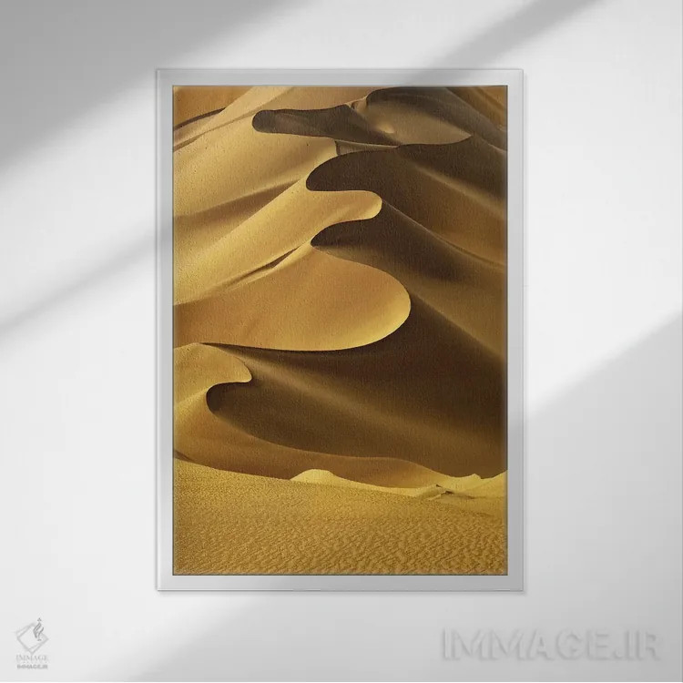 تابلو دکوراتیو در تلماسه ها ۲ اثر دیزاین فابریکن - نمای قابدار سفید