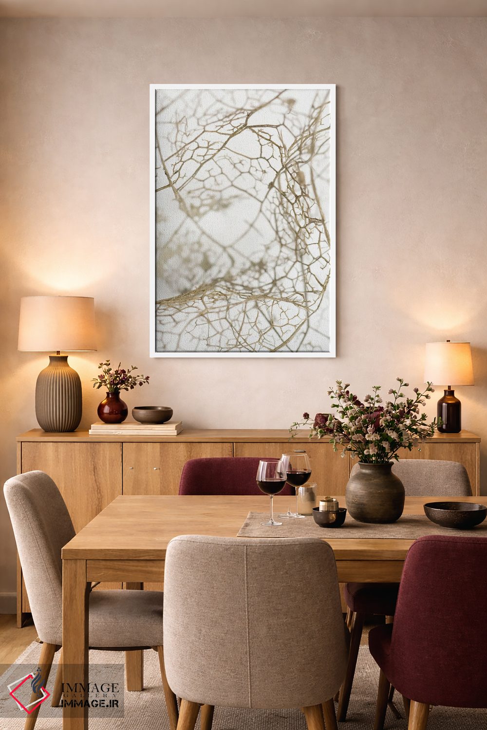 تابلو انتزاعی اسکلت برگ اثر دیزاین فابریکن - D5W