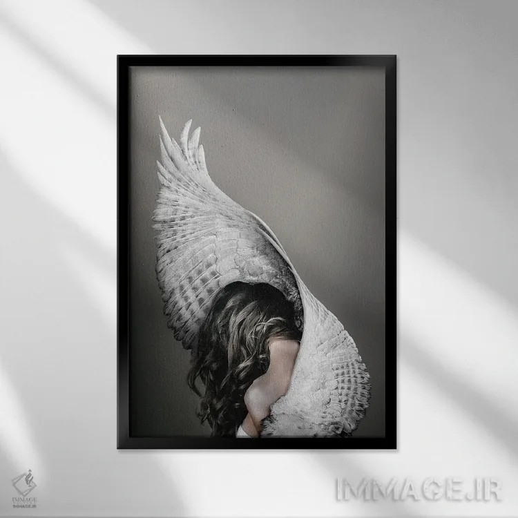 تابلو دکوراتیو نایک اثر دیزاین فابریکن - نمای قابدار مشکی