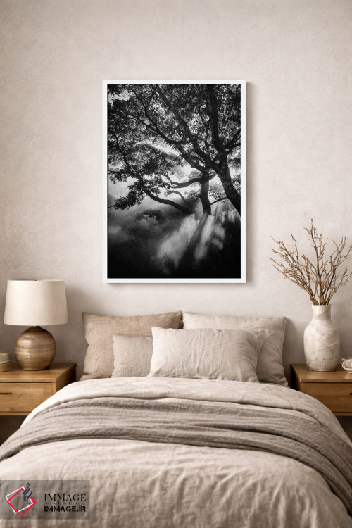 تابلو دکوراتیو سیاه مه آلود اثر دیزاین فابریکن - D1W