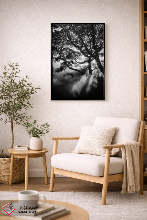 تابلو دکوراتیو سیاه مه آلود اثر دیزاین فابریکن - D4B