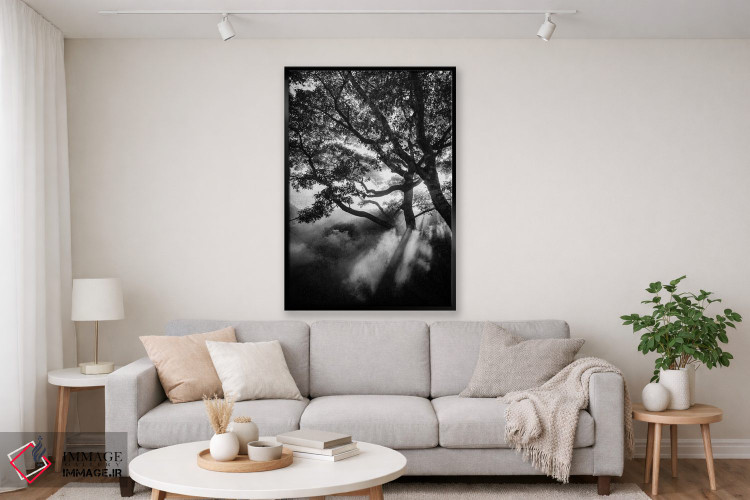 تابلو دکوراتیو سیاه مه آلود اثر دیزاین فابریکن - D3B