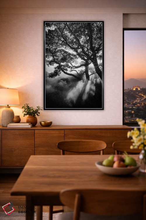 تابلو دکوراتیو سیاه مه آلود اثر دیزاین فابریکن - D5B