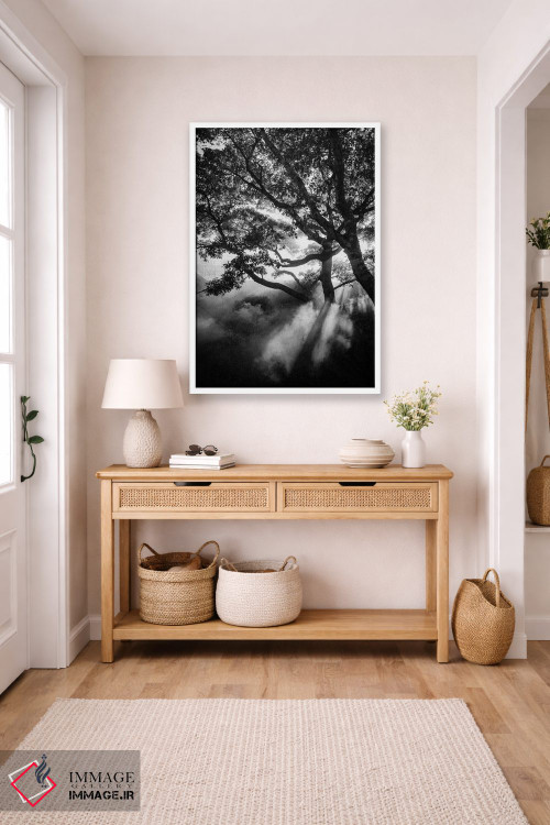 تابلو دکوراتیو سیاه مه آلود اثر دیزاین فابریکن - D6W