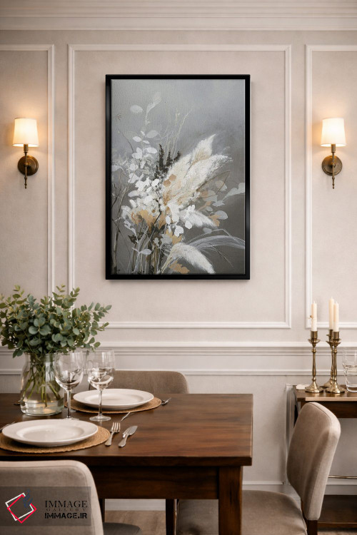 تابلو دکوراتیو برگ های روشن ۲ اثر دیزاین فابریکن - D1B