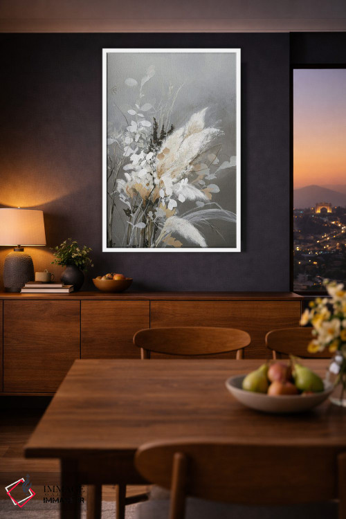 تابلو دکوراتیو برگ های روشن ۲ اثر دیزاین فابریکن - D4W