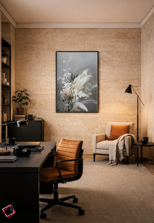 تابلو دکوراتیو برگ های روشن ۲ اثر دیزاین فابریکن - D6B