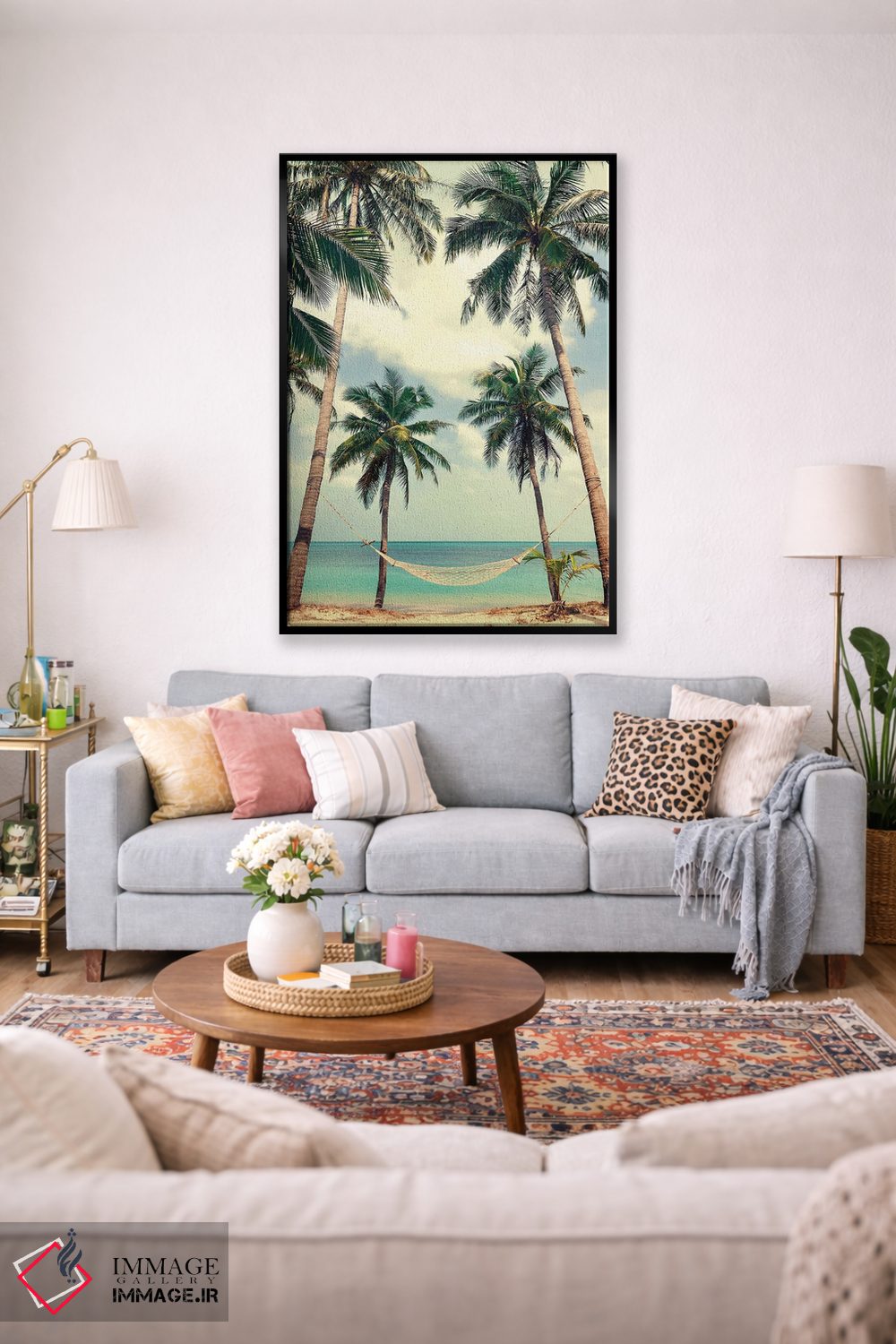 تابلو دکوراتیو آسمان نخل ۳ اثر دیزاین فابریکن - D2B