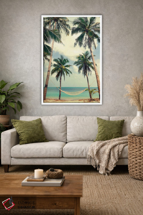 تابلو دکوراتیو آسمان نخل ۳ اثر دیزاین فابریکن - D1W