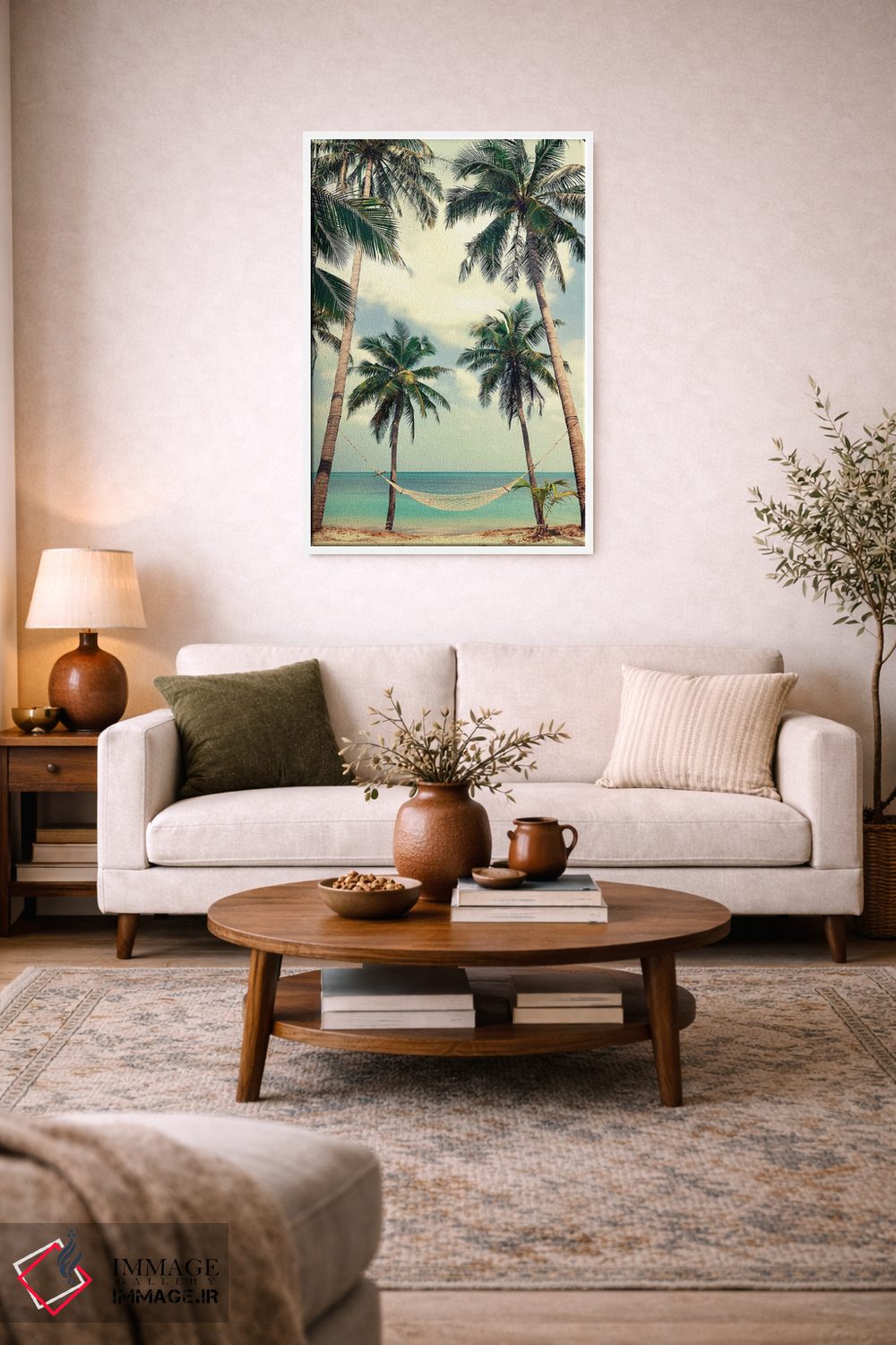 تابلو دکوراتیو آسمان نخل ۳ اثر دیزاین فابریکن - D3W