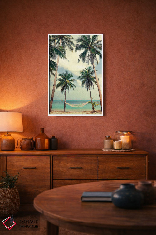 تابلو دکوراتیو آسمان نخل ۳ اثر دیزاین فابریکن - D4W