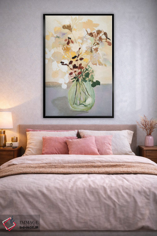 تابلو دکوراتیو گل پاستلی ۲ اثر دیزاین فابریکن - D3B