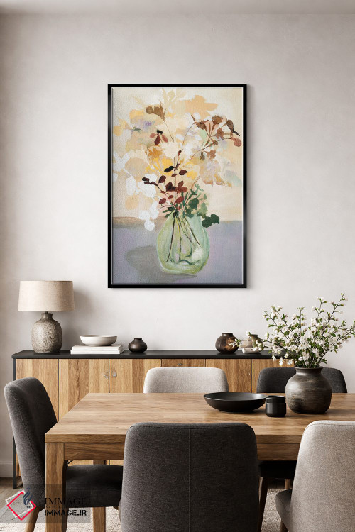 تابلو دکوراتیو گل پاستلی ۲ اثر دیزاین فابریکن - D5B