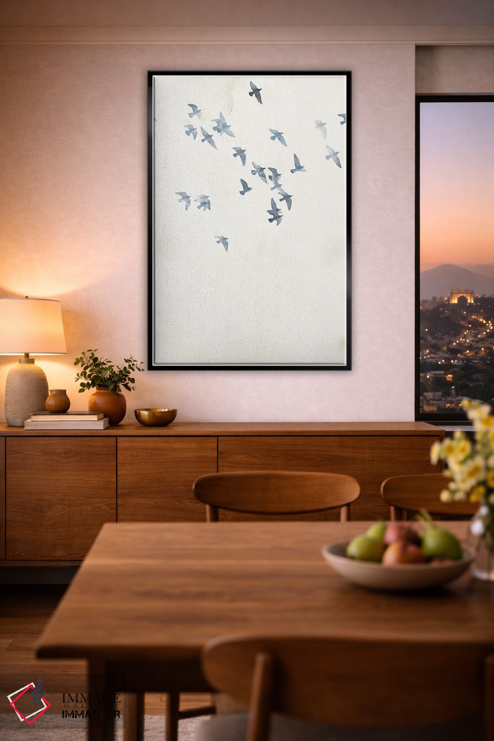 تابلو مینیمال آسمان کبوترها اثر دیزاین فابریکن - D2B